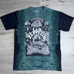 Led Zeppelin Electric Magic Tie Dye‎ T-Shirt Mens Medium Official Band Tee